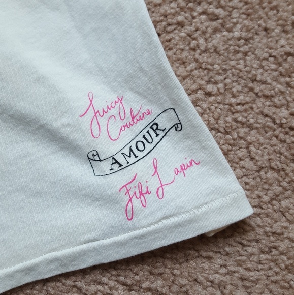 XxSOLDxX JUICY COUTURE Bunny Couple Tee NWT - Picture 6 of 8